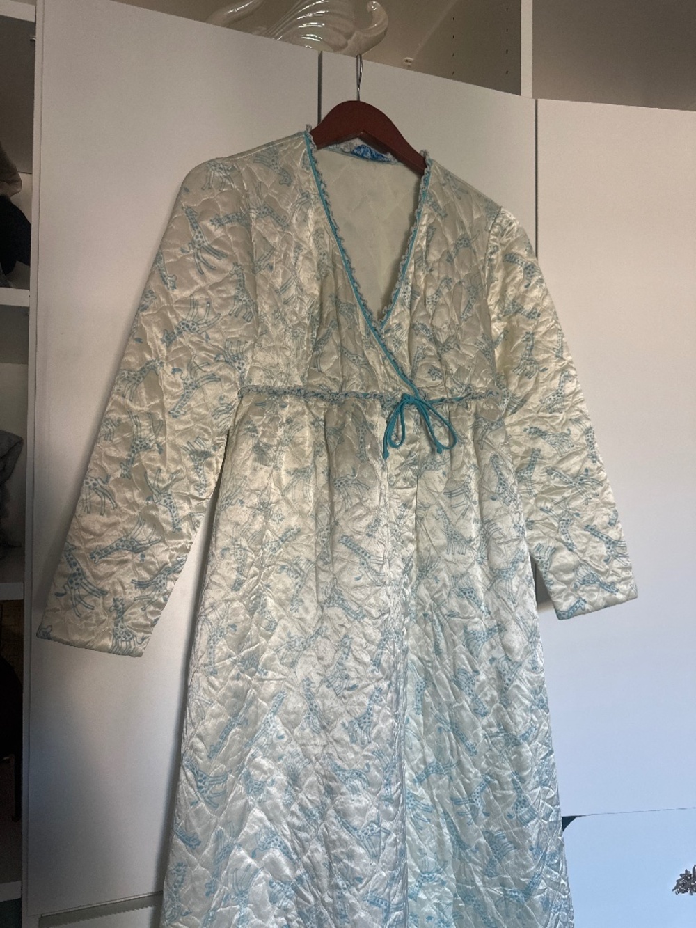 Vintage giraffe print robe!